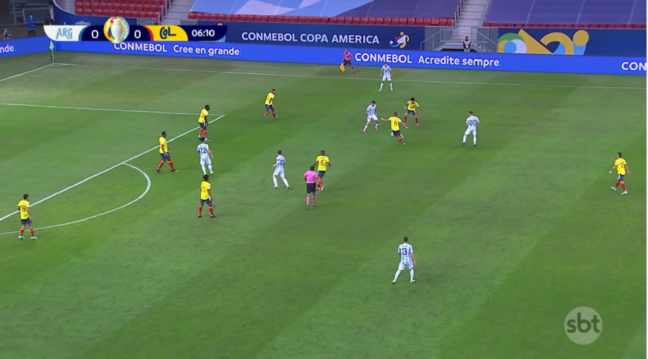 Partida entre Argentina e Colômbia na Copa América