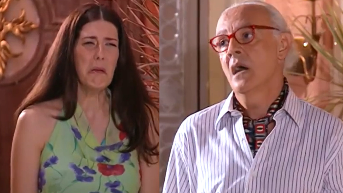 Beki (Graziela Moretto) e Eduardo (Ney Latorraca) em Da Cor do Pecado (Reprodução/Globo)