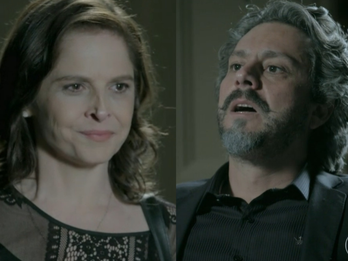 Cora (Drica Moraes) e José Alfredo (Alexandre Nero) em Império (Reprodução/Globo)
