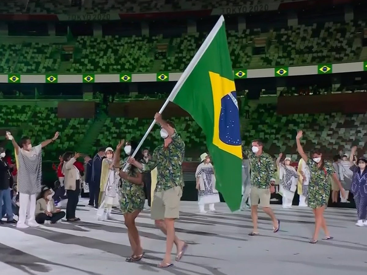 Representantes do Brasil na abertura dos Jogos Olímpicos