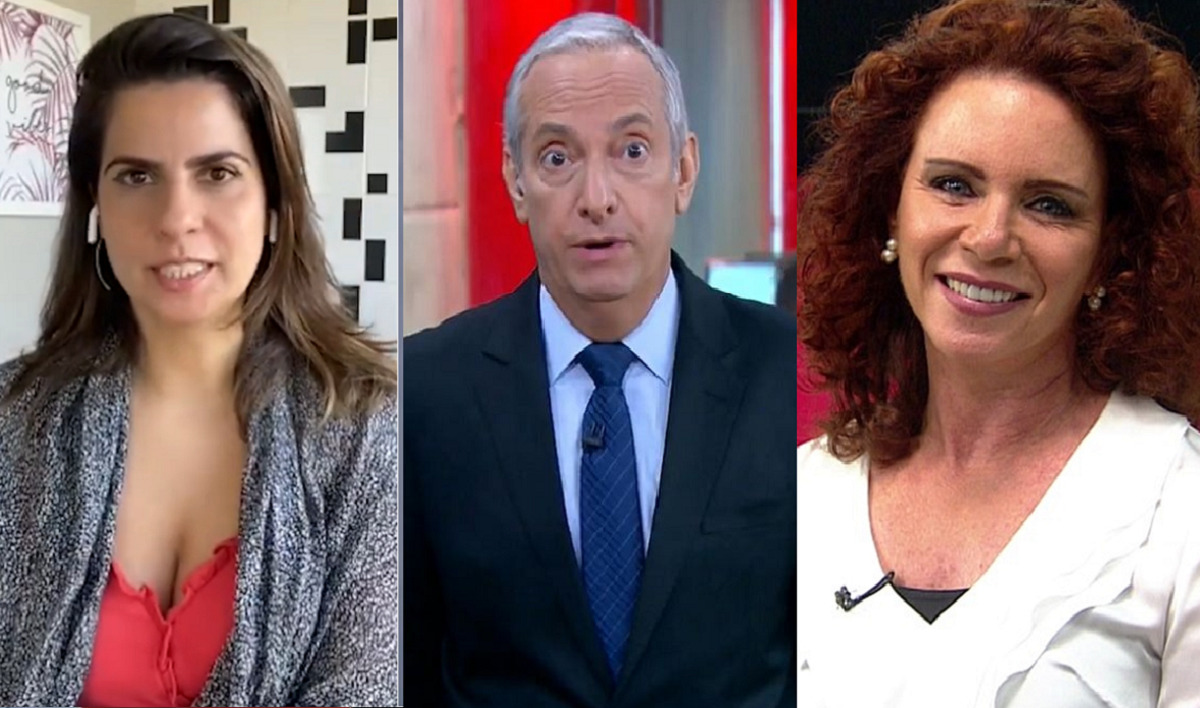 Jornalistas Camila Bomfim, Leilane Neubarth e José Roberto Burnier