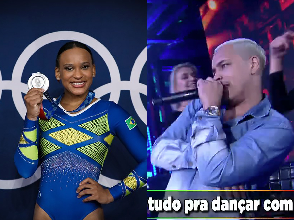 A ginasta Rebeca Andrade conquistou medalha de prata na Olimpíada de Tóquio ao som de Baile de Favela, de MC João