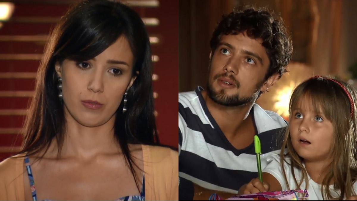 Manu (Marjorie Estiano), Rodrigo (Rafael Cardoso) e Julia (Josuela Moro) em cena de A Vida da Gente (Reprodução: Globo)