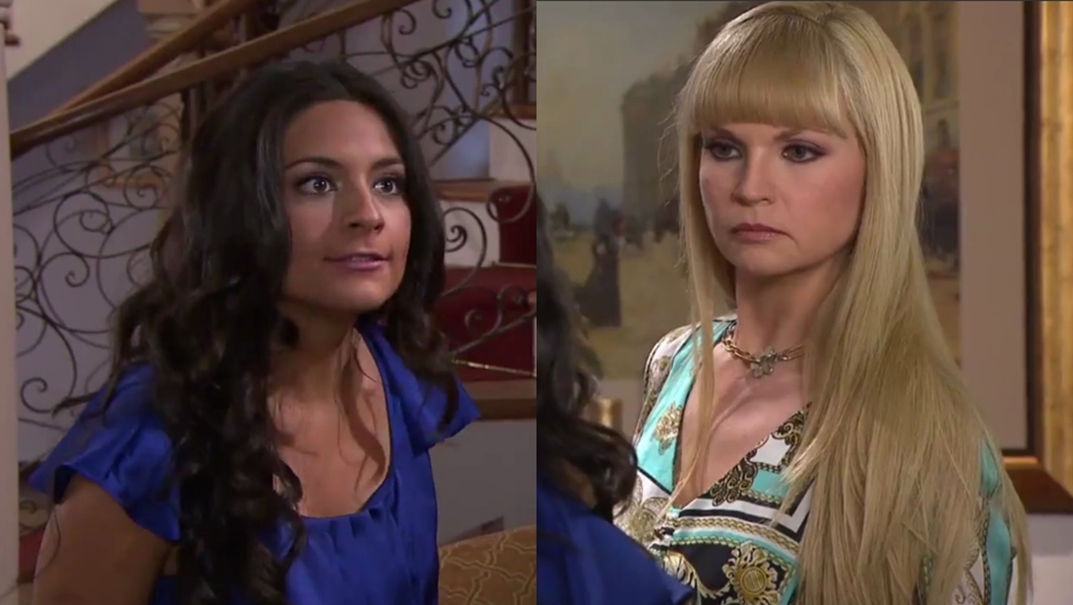 Maria Alessandra (Ana Brenda Contreras) e Raiza (Ana Patrícia Rojo) em cena de Coração Indomável (Reprodução: Televisa S.A.)