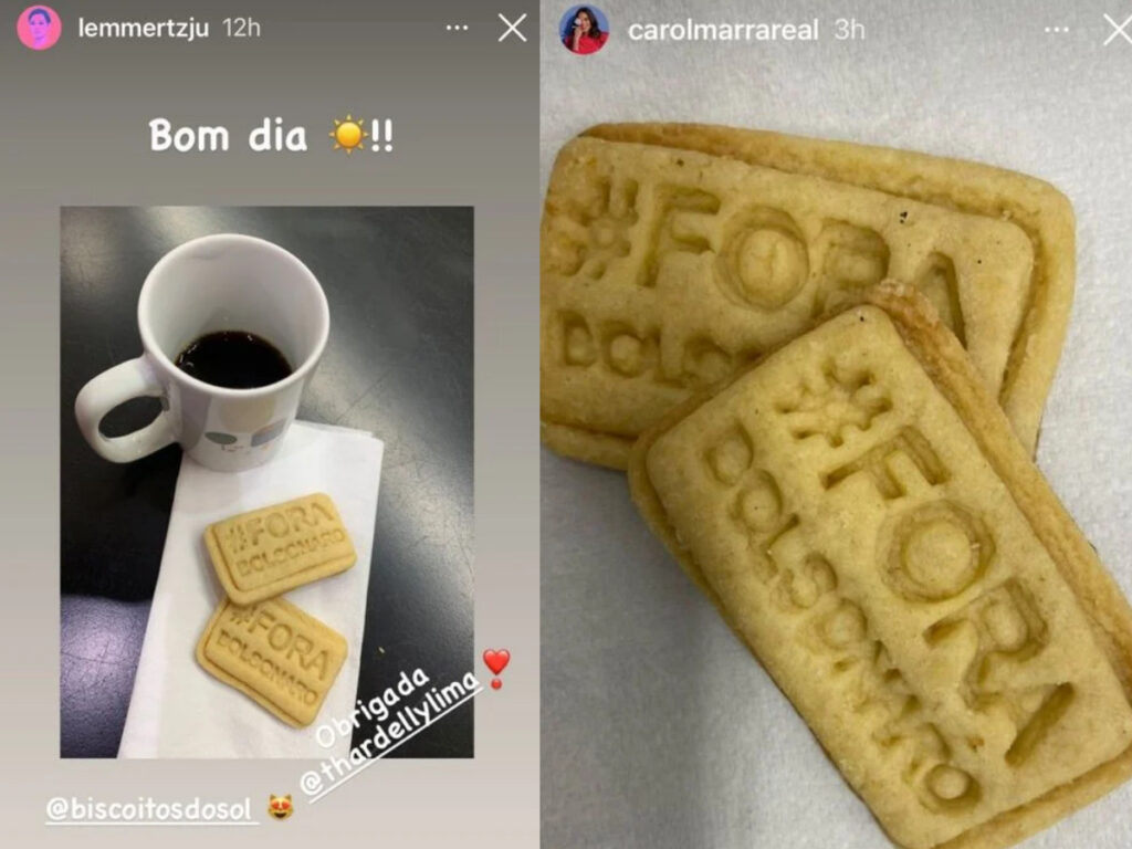Biscoito "Fora Bolsonaro" (Reprodução/Instagram)