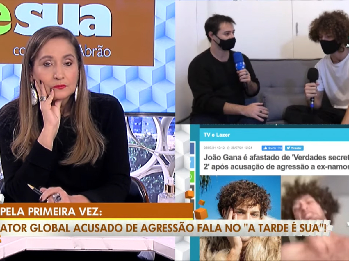 João Gana sendo entrevistado pelo A Tarde é Sua