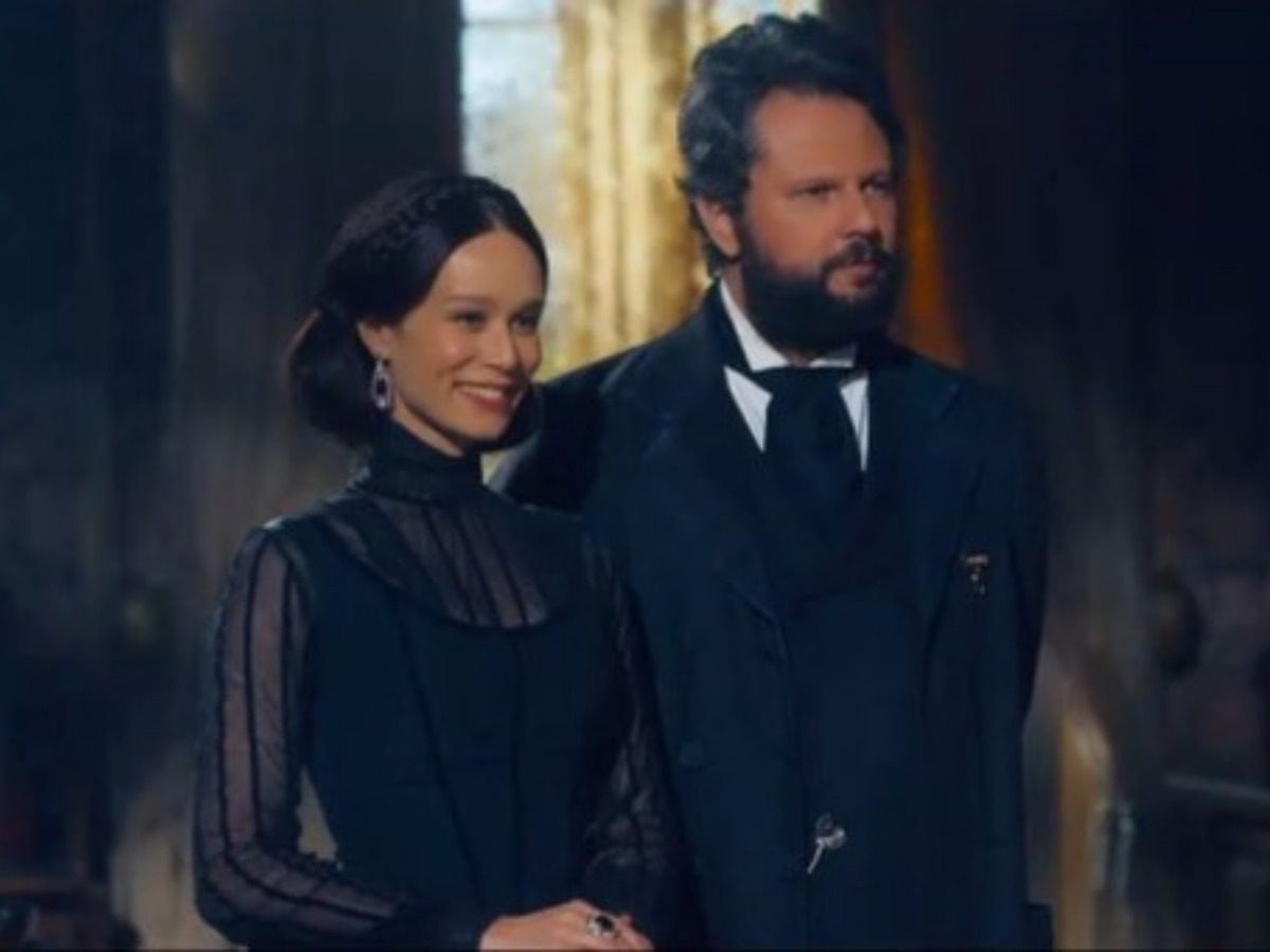 Luísa, a Condessa de Barral e Dom Pedro II em Nos Tempos do Imperador (Divulgação)