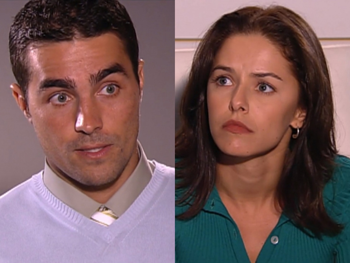 Marco Aurélio (Ricardo Pereira) e Joana (Bianca Rinaldi) de Prova de Amor