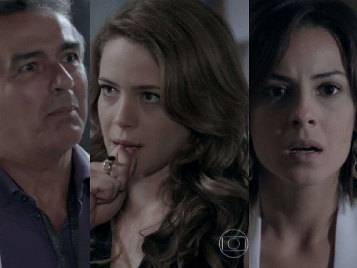 Patrício (Hugo Esteves), Cristina (Leandra Leal) e Maria Clara (Andreia Horta) de Império