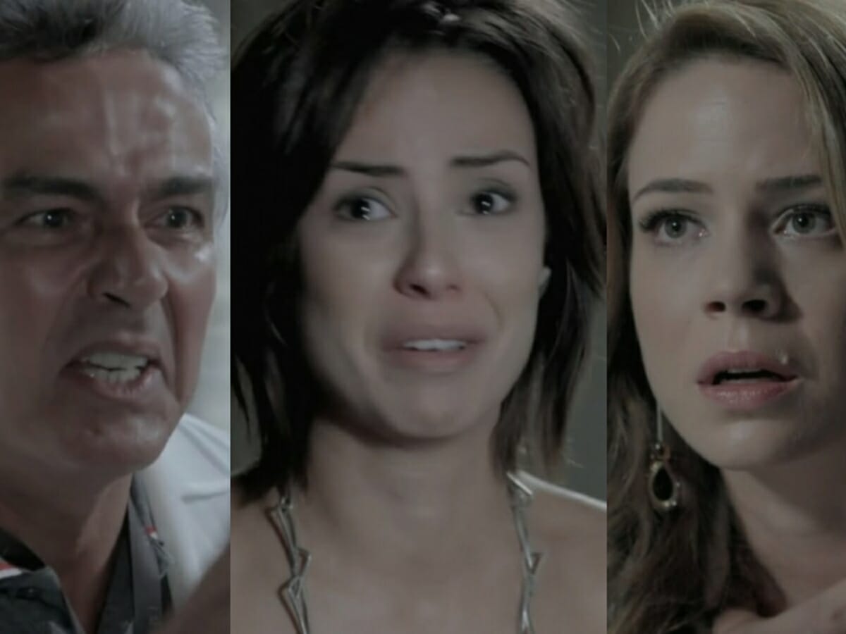Patrício (Hugo Esteves), Maria Clara (Andreia Horta) e Cristina (Leandra Leal) de Império
