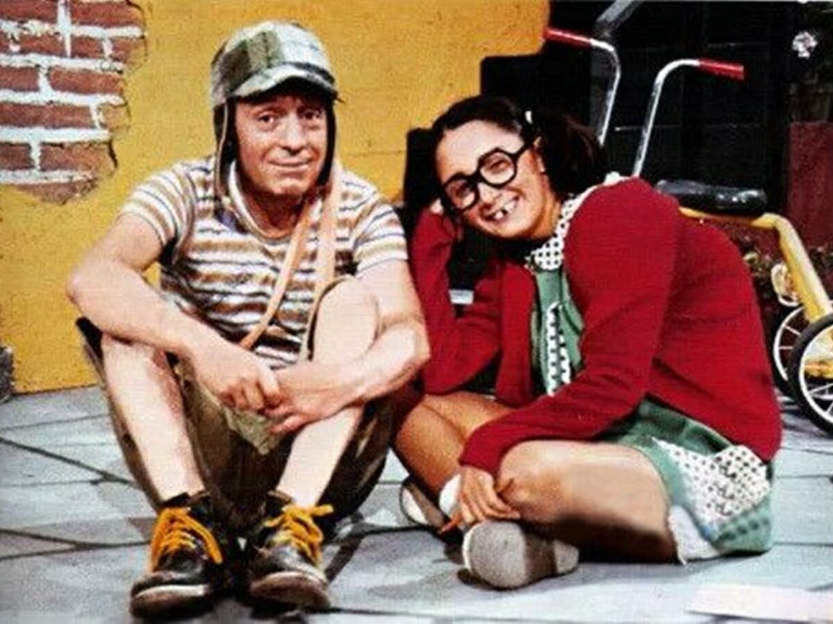 Roberto Gómez Bolaños (Chaves) e Maria Antonieta de las Nieves (Chiquinha) (Divulgação: Televisa)