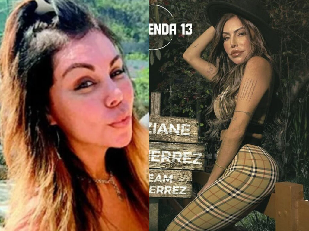 Antes e depois de Liziane Gutierrez (Reprodução - Instagram)