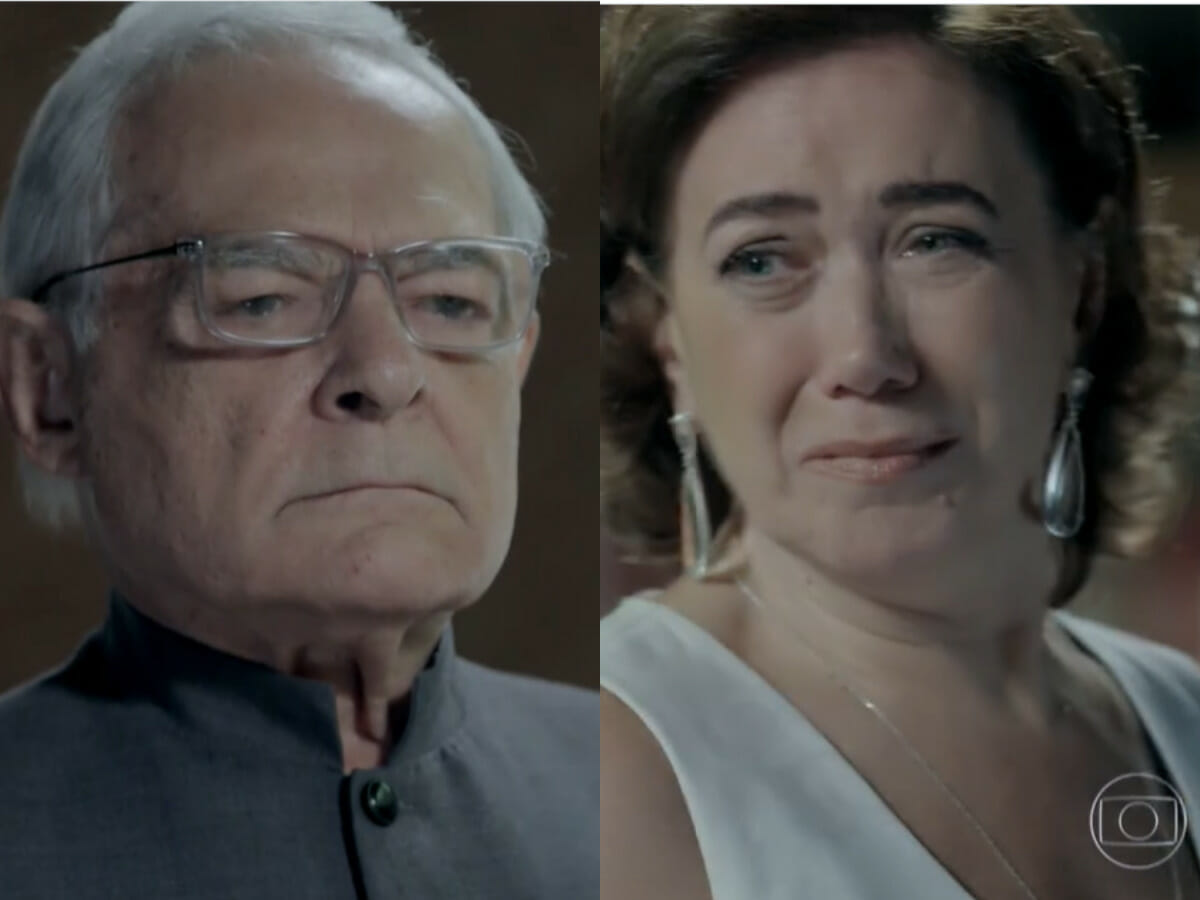 Silviano (Othon Bastos) e Maria Marta (Lilia Cabral) em Império (Reprodução/Globo)
