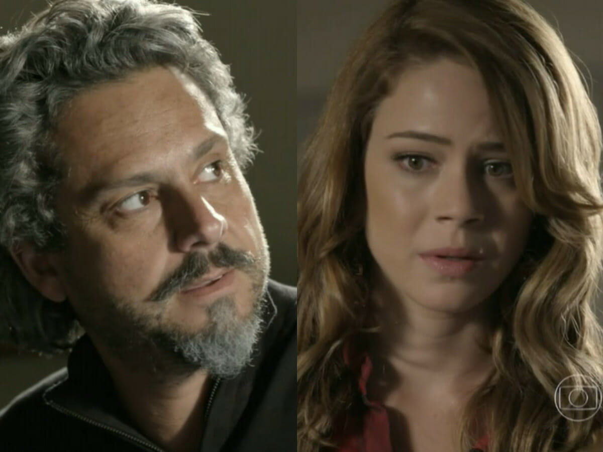 José Alfredo (Alexandre Nero) e Cristina (Leandra Leal) em Império (Reprodução/Globo)