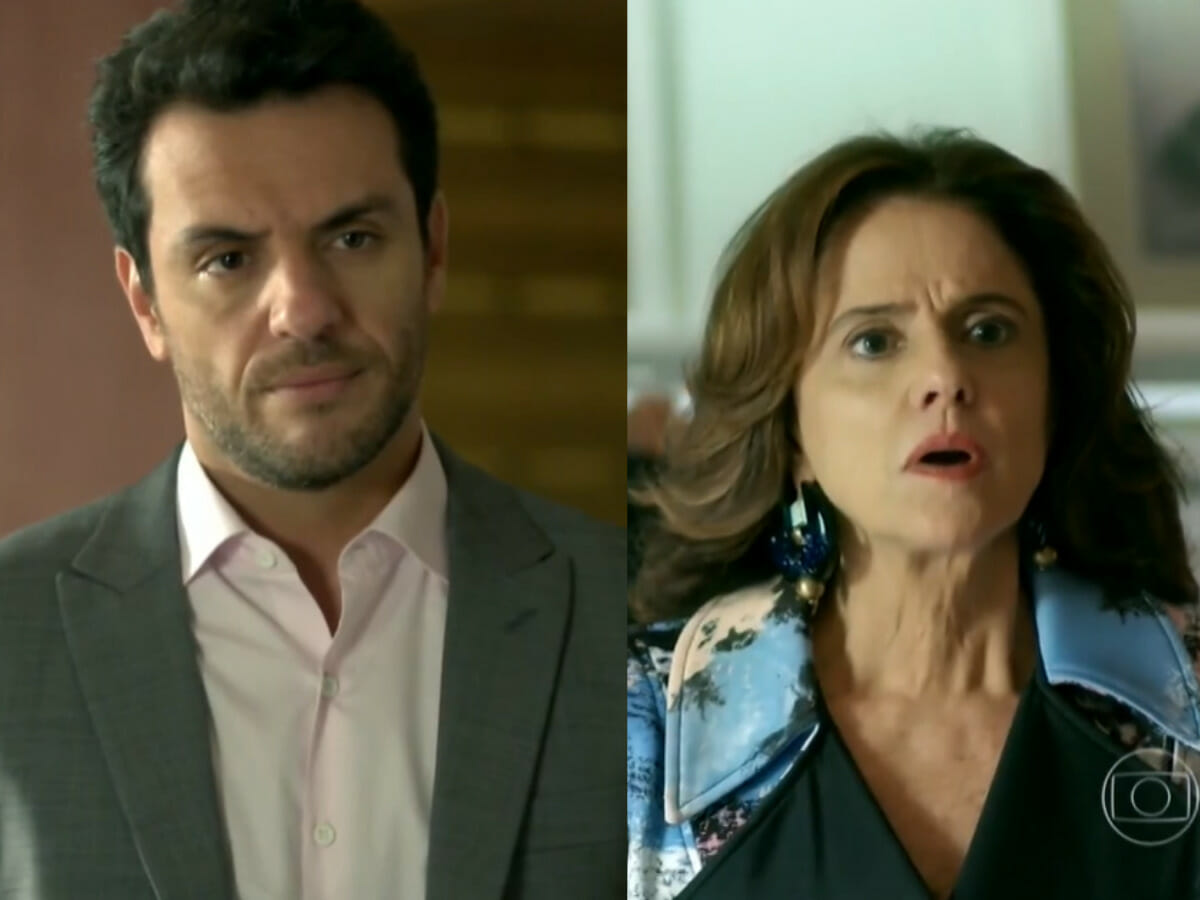 Alex (Rodrigo Lombardi) e Fanny (Marieta Severo) em Verdades Secretas (Reprodução/Globo)