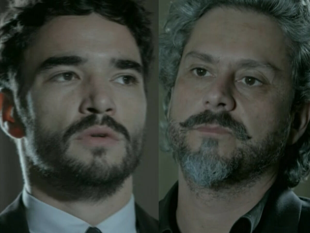 José Pedro (Caio Blat) e José Alfredo (Alexandre Nero) em Império (Reprodução/Globo)