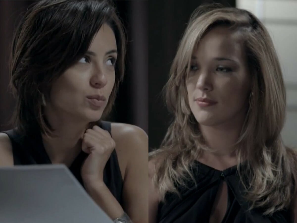 Maria Clara (Andreia Horta) e Amanda (Adriana Birolli) em Império (Reprodução/Globo)