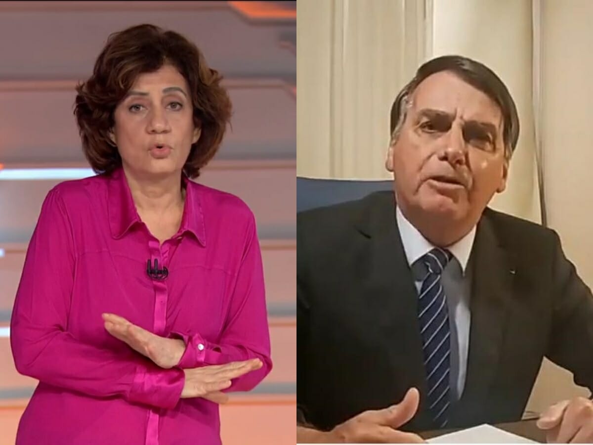 Miriam Leitão no Bom Dia Brasil e Jair Bolsonaro