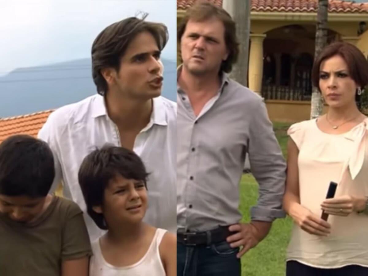 Otávio protege meninos, enquanto Simone e Miguel são cruéis em Coração Indomável (Reprodução Televisa)
