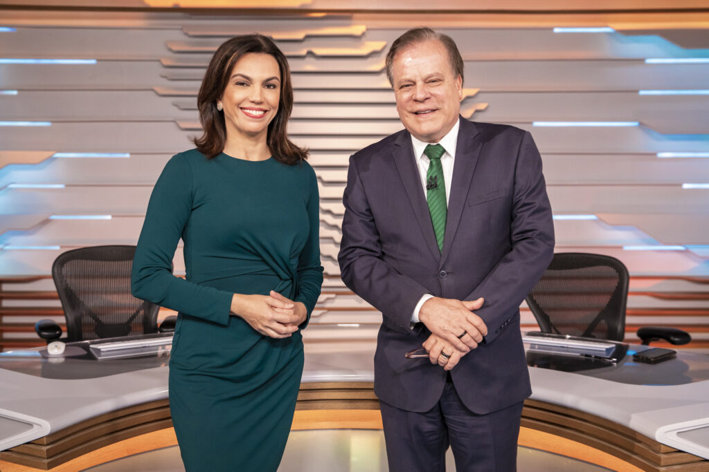 Ana Paula Araujo e Chico Pinheiro no Bom Dia Brasil (Divulgação/Globo)