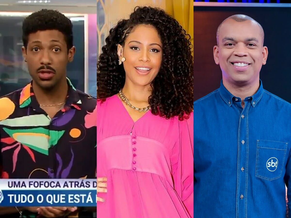 Bruno Gabasi, Monalysa Alcântara e Luiz Alano (Reprodução/Montagem Observatório da TV)