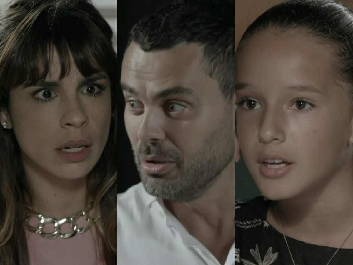 Danielle (Maria Ribeiro), Maurílio (Carmo Dalla Vecchia) e Bruna (Kiria Malheiros) de Império