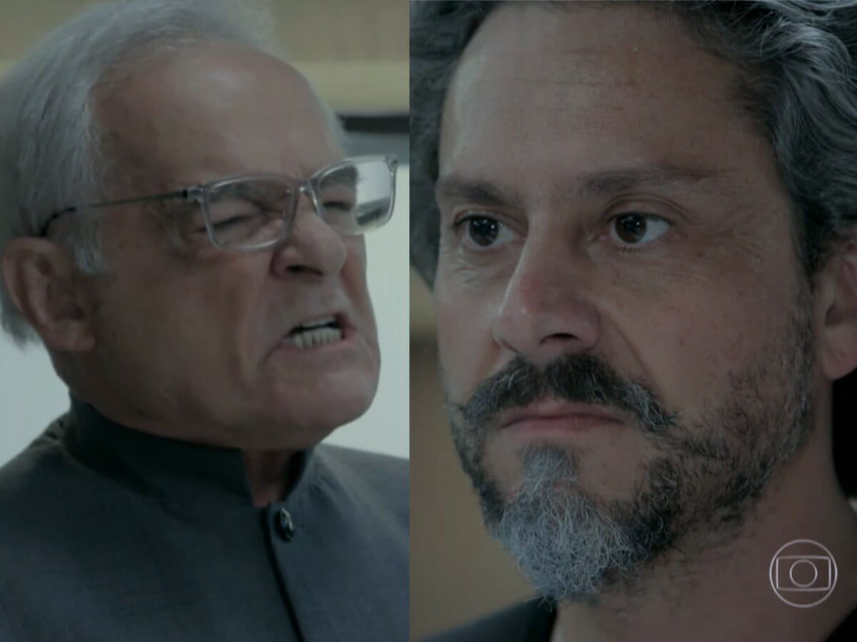 Silviano (Othon Bastos) e José Alfredo (Alexandre Nero) em Império (Reprodução/Globo)