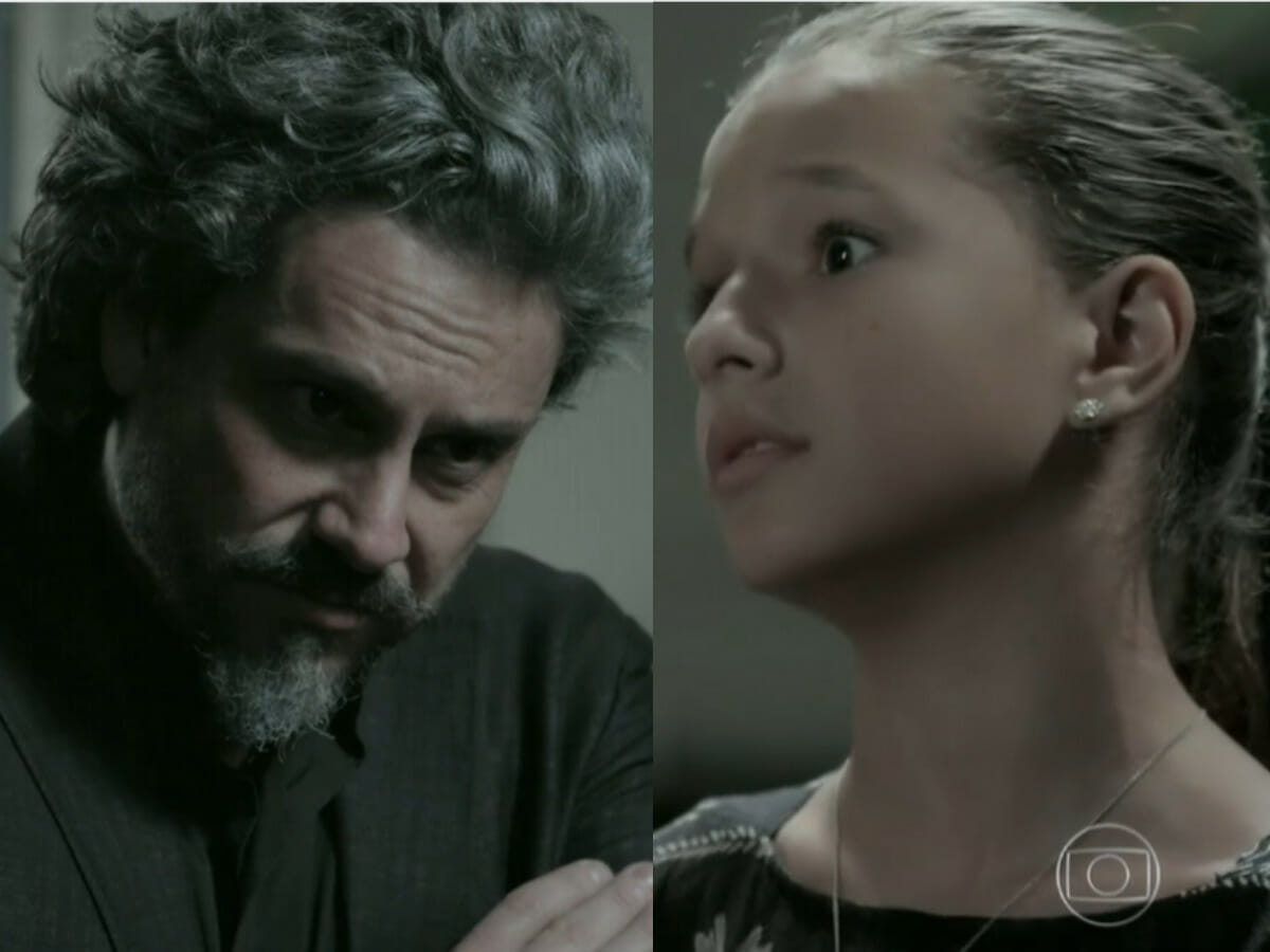 José Alfredo (Alexandre Nero) e Bruna (Kíria Malheiros) em Império (Reprodução/Globo)