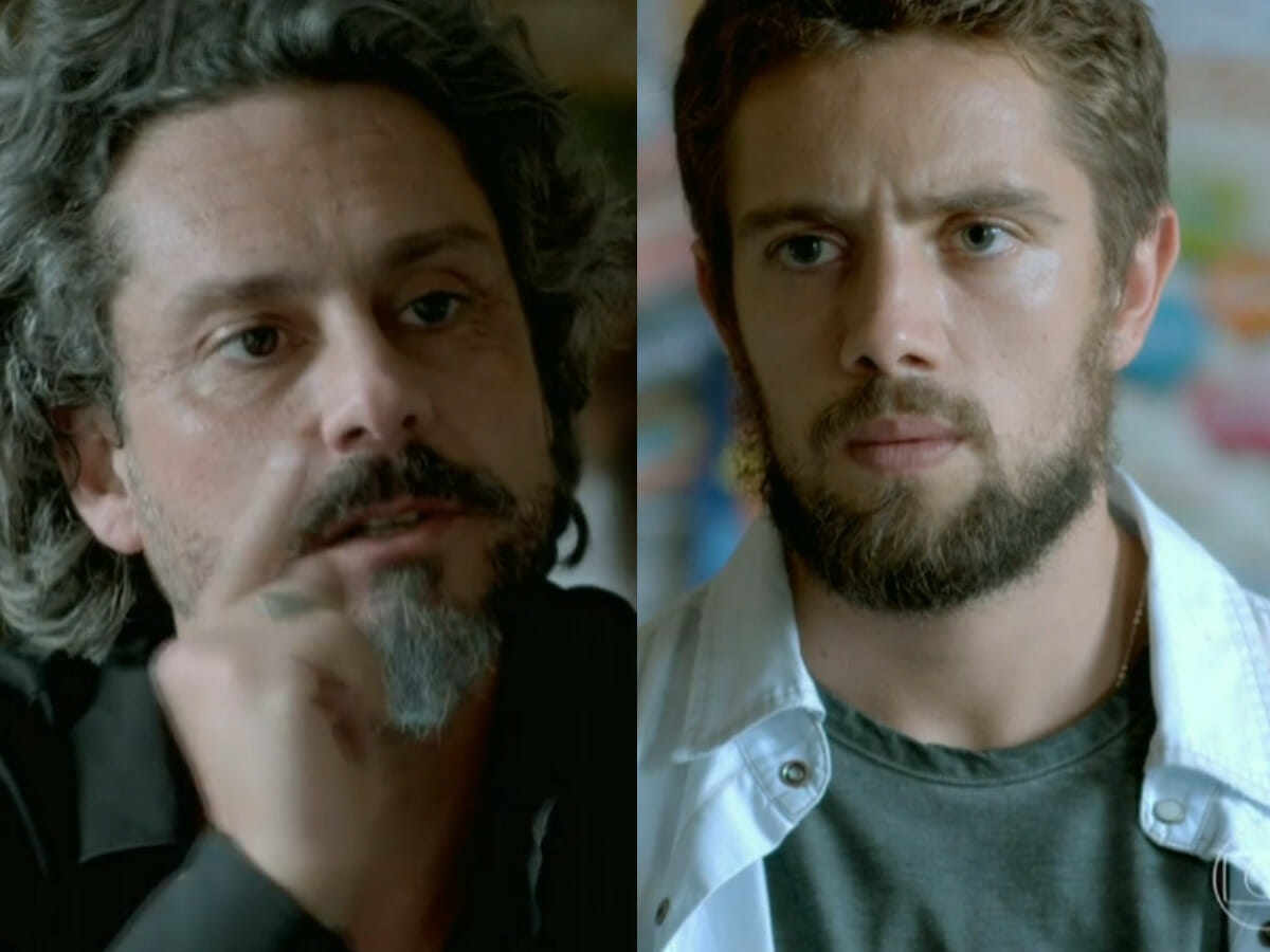 José Alfredo (Alexandre Nero) e Vicente (Rafael Cardoso) em Império (Reprodução/Globo)