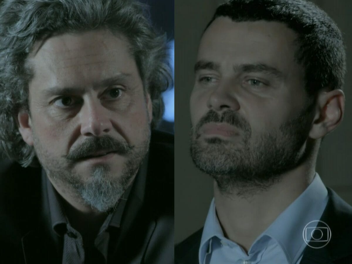 José Alfredo (Alexandre Nero) e Maurílio (Carmo Dalla Vecchia) em Império (Reprodução/Globo)