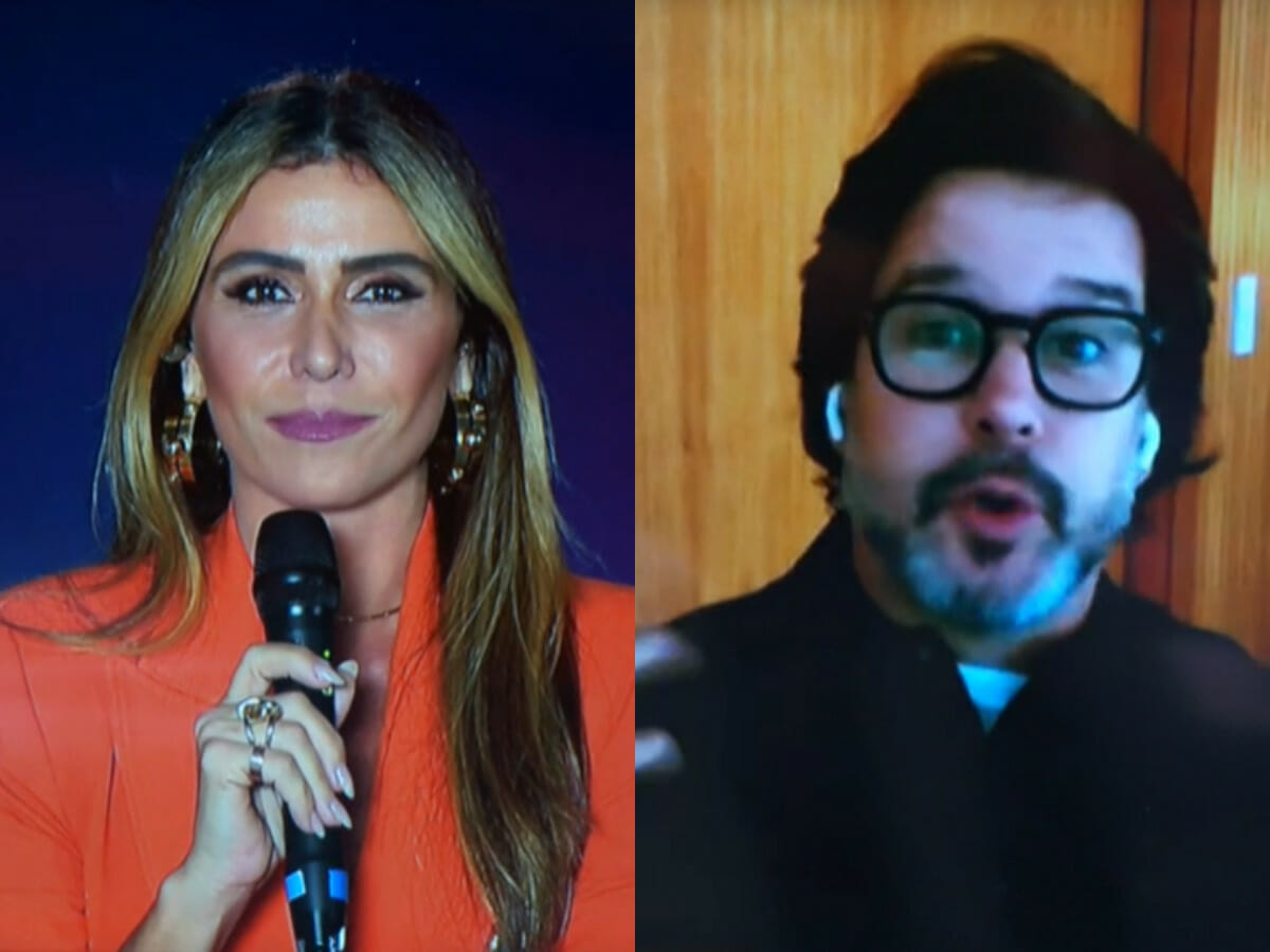 Giovanna Antonelli e Murilo Benício participam do Altas Horas (Reprodução/Globo)