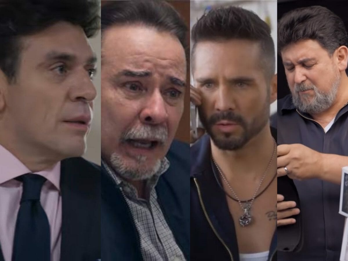 Ernesto, Nelson, Pedro e Domingo em Te Dou a Vida (Reprodução Televisa)