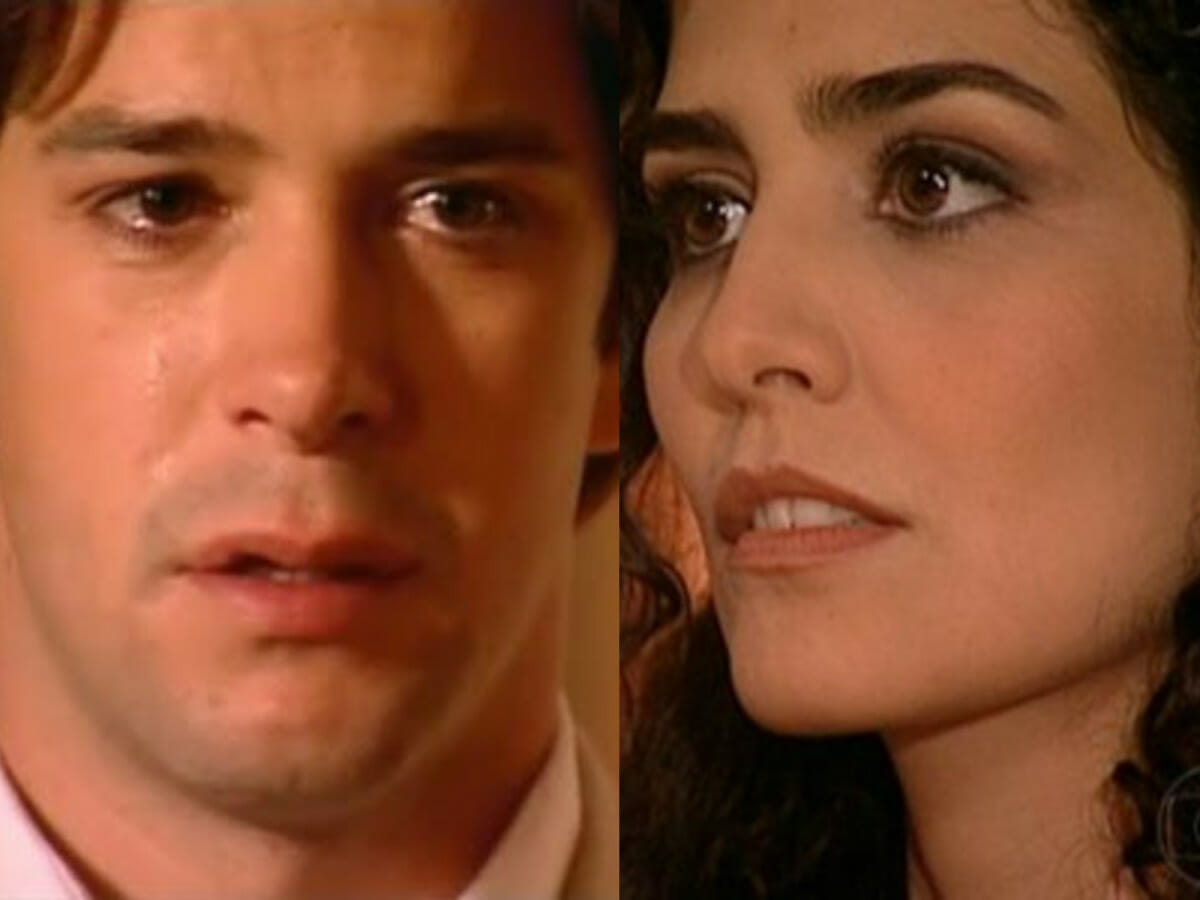 Lucas (Murilo Benício) e Latiffa (Letícia Sabatella) em O Clone (Reprodução Globo)