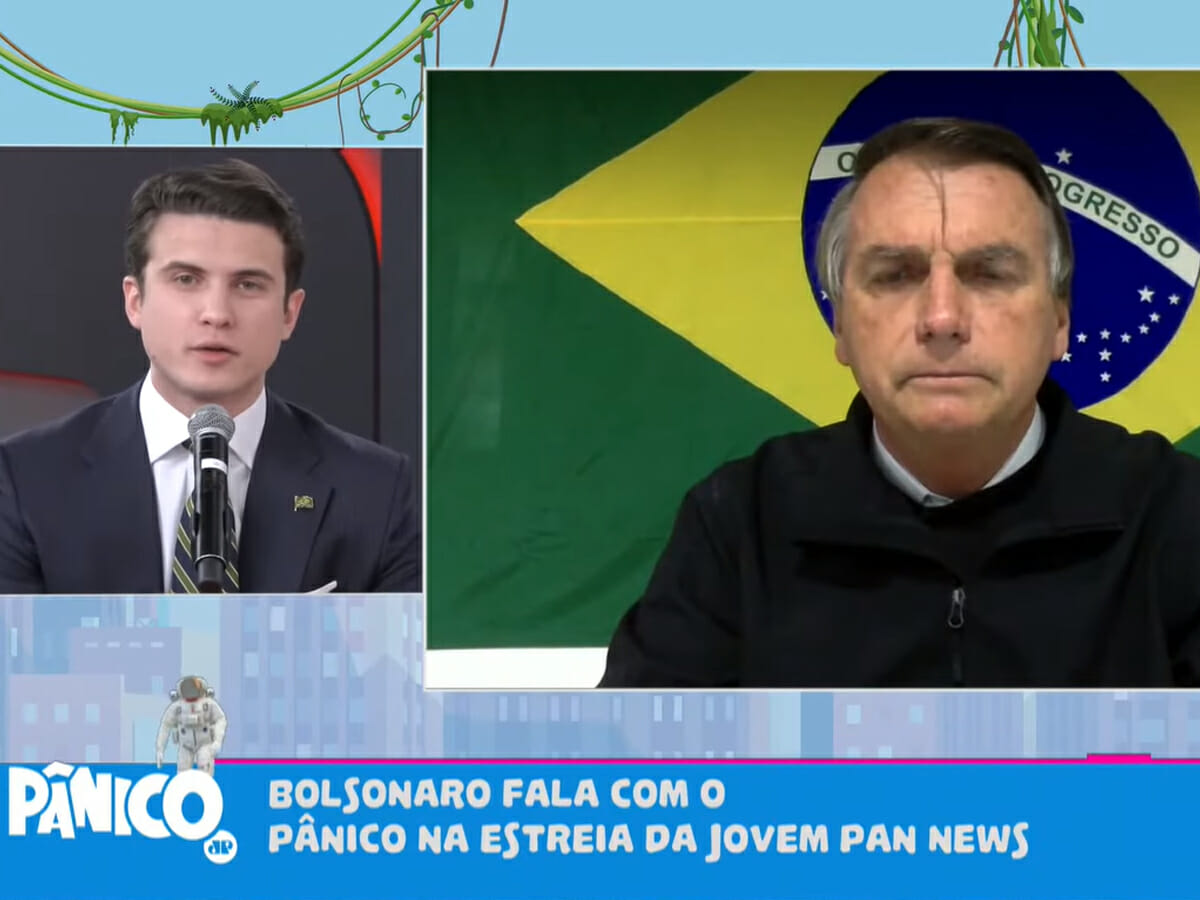 Marinho e Jair Bolsonaro no Pânico