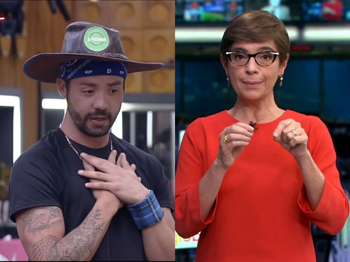 Rico Melquiades em A Fazenda 13 e Renata Lo Prete no Jornal da Globo