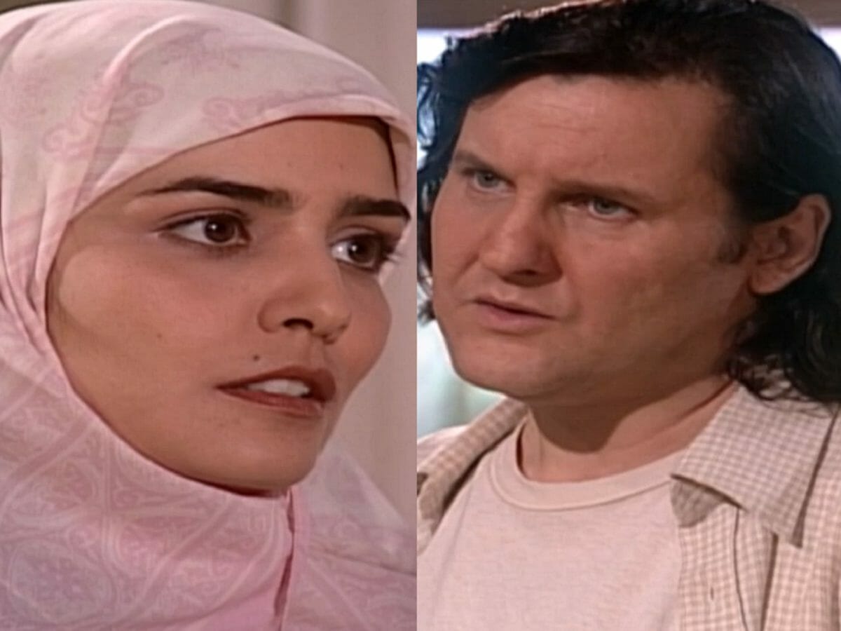 Mohamed (Antonio Calloni) e Latiffa (Letícia Sabatella) em O Clone