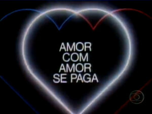 Logotipo da novela Amor com Amor se Paga, de 1984