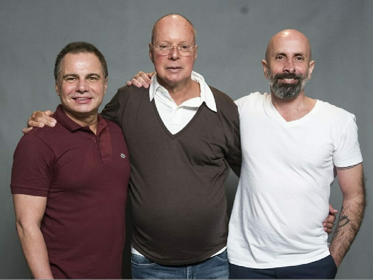 Ricardo Linhares, Gilberto Braga e João Ximenes Braga, trio de autores da novela Babilônia (Divulgação/Globo)