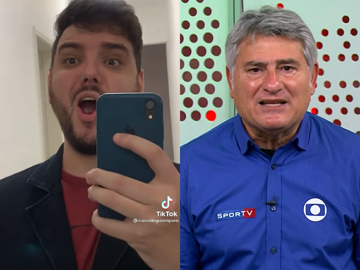 Guilherme Amparo imita Cleber Machado no TikTok
