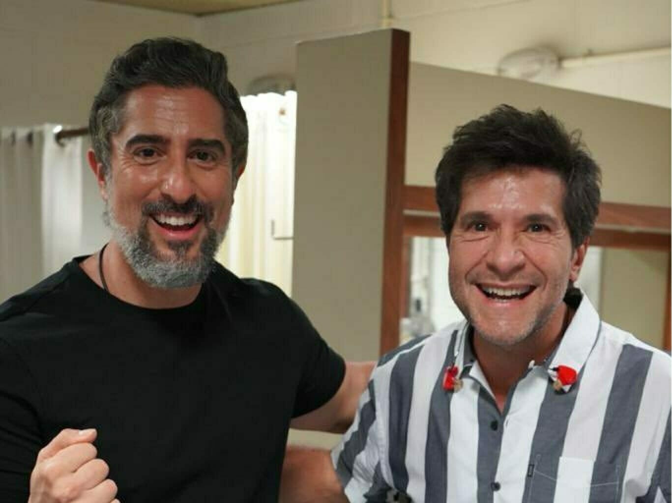 O apresentador Marcos Mion e o cantor Daniel (Reprodução/Twitter)