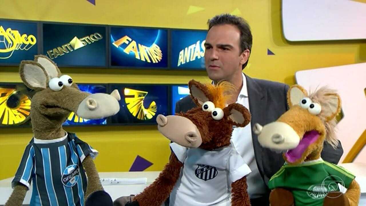 Tadeu Schmidt e os cavalinhos (Reprodução/TV Globo)