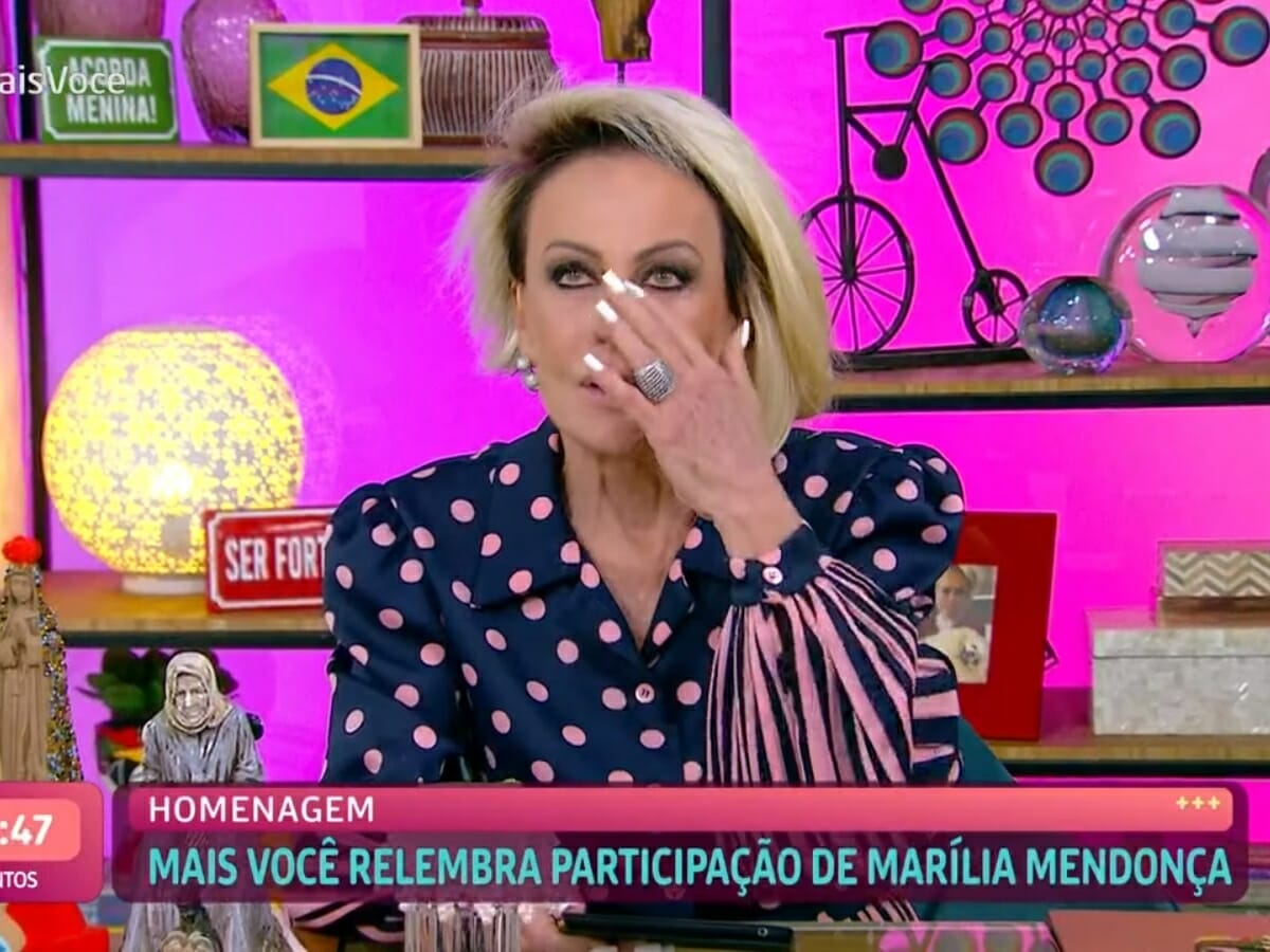 Ana Maria Braga chora ao rever apresentação de Marília Mendonça