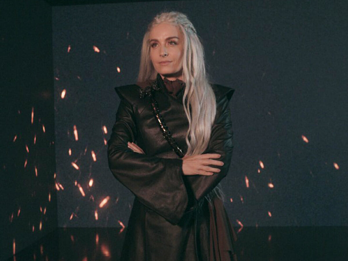 Angélica como Daenerys do seriado Game of Thrones