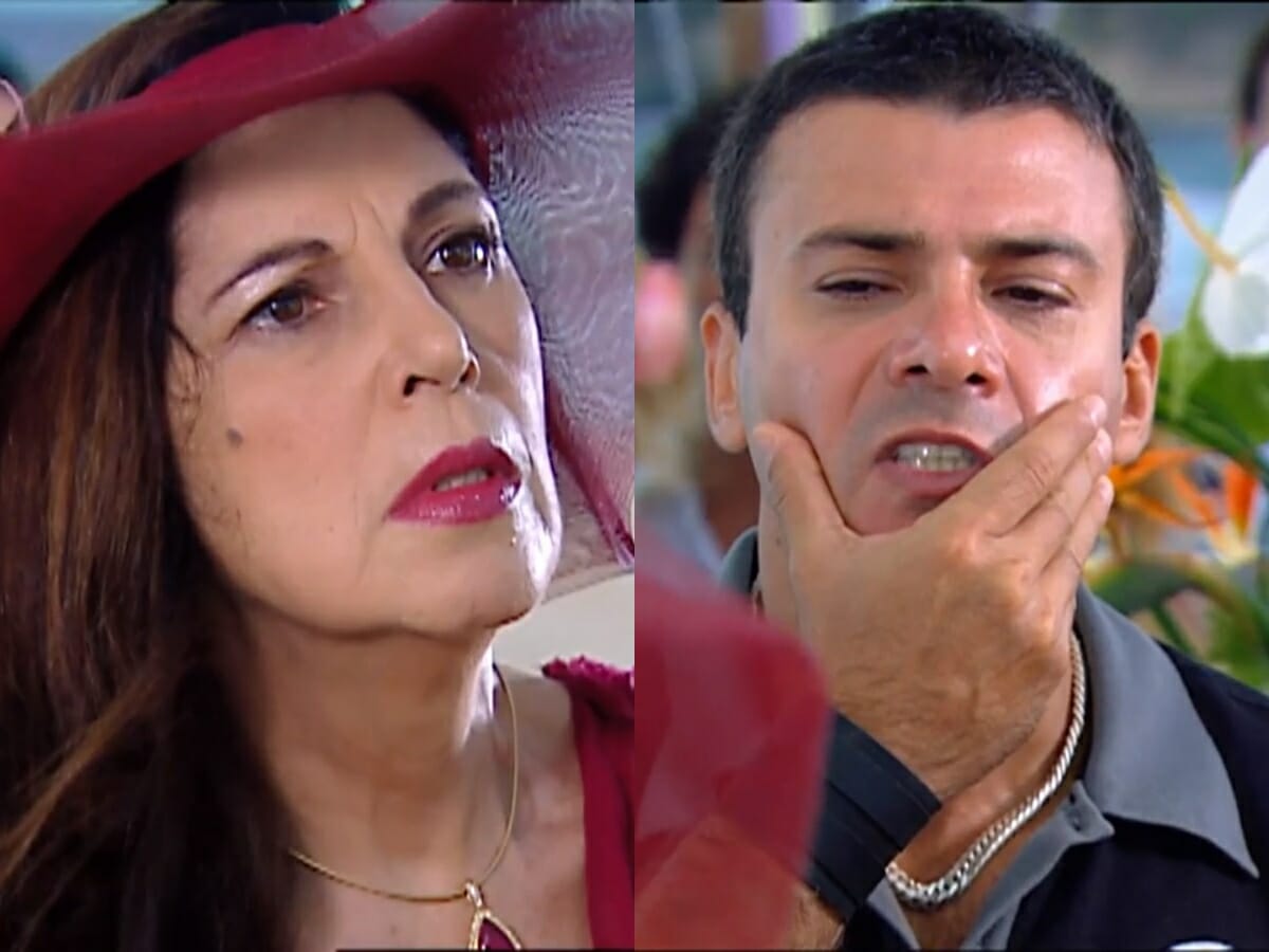 Beatriz (Esther Góes) e Lopo (Leonardo Vieira) de Prova de Amor