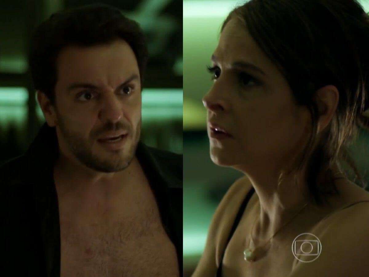 Alex (Rodrigo Lombardi) e Carolina (Drica Moraes) em Verdades Secretas (Reprodução/Globo)