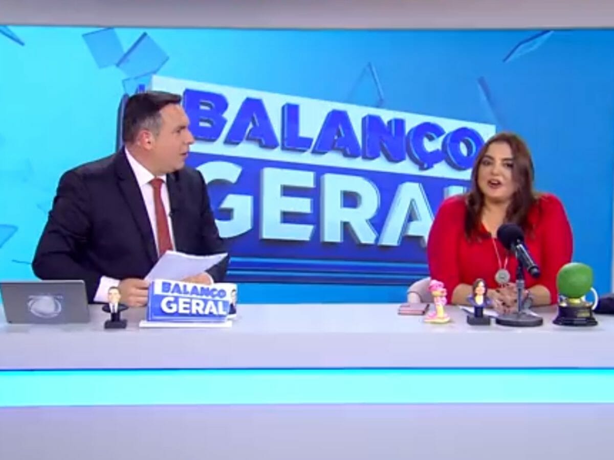 Fabíola Reipert e Reinaldo Gottino no Balanço Geral SP (Reprodução/Record TV)