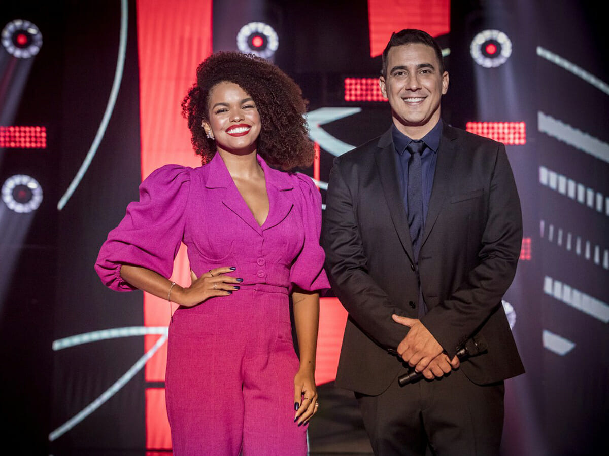 Jeniffer Nascimento e André Marques no The Voice Brasil