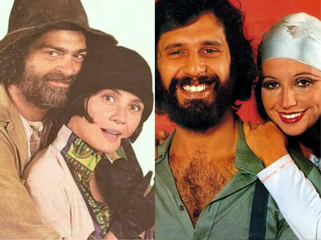 Protagonistas de O Cravo e a Rosa e de O Machão, novela de 1974 (Divulgação)