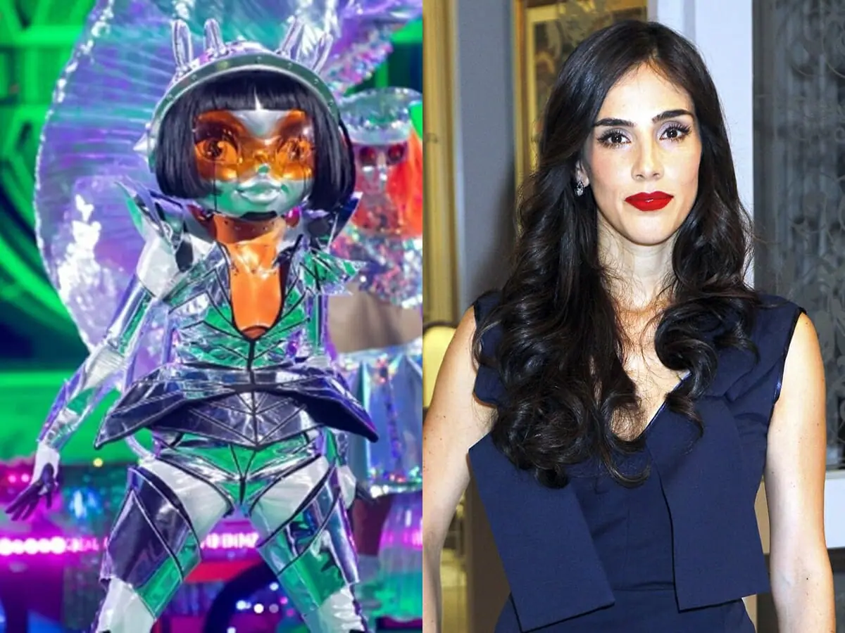 Sandra Echeverría é a artista por trás da máscara de androide na versão mexicana do The Masked Singer (Reprodução: Las Estrellas)