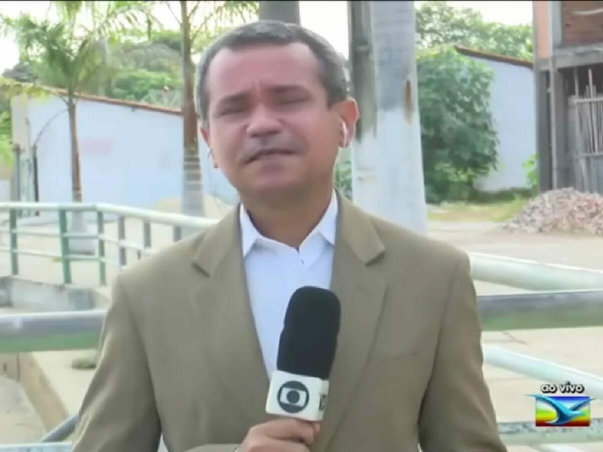 O repórter Erisvaldo Santos no telejornal Bom Dia, Mirante (Reprodução/YouTube)
